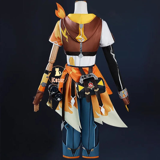 Genshin Impact Bennett Cosplay Costume Wig Adventures in Blazing Hue Uniform Headwear Mondstadt Halloween Party Women Men Props