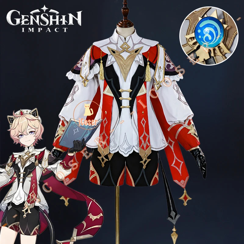Genshin Impact Dahlia Cosplay Costume Wig Uniform Cloak Jacket Hat New Skins Outfit Halloween Party Women Men Role Play iCoser