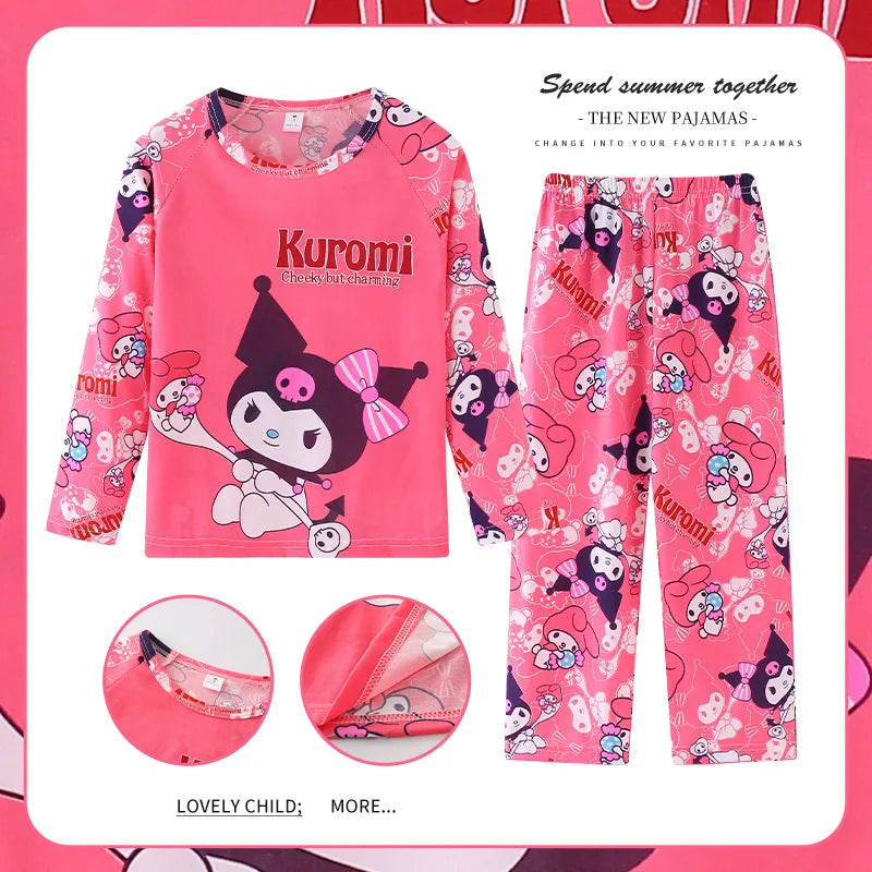 MINISO Disney Kids Pajamas Boys Pyjama Sets Long Sleeve Frozen Princess Elsa Winnie the Pooh Child Clothing Toddler Girl Pijamas