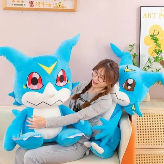35-65CM Big Size Digimon DemiVeemon Plushies Digital Monster Cartoon Anime Peluche Kawaii Comfortable Soft Doll Children Gift