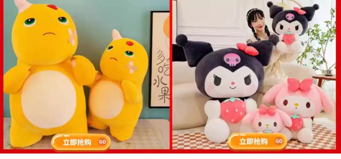 40/50/70CM Big Size Pokémon Eeveelutions Plushies Anime Stuffed Toy Cartoon Comfortable Soft Doll Ornament Bolster Gift for Kid