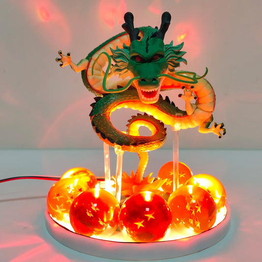 Anime Dragon Ball Z Action Figure Toys GK Shenlong Super Saiyan Figurine LED Light Scene Assembly PVC Model Collection Doll