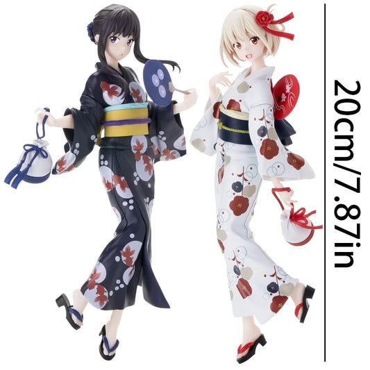 20cm Lycoris Recoil Anime Figure Bathrobe Nishikigi Chisato Action Figure Kawaii Inoue Takina Figurine PVC Collection Model Toys