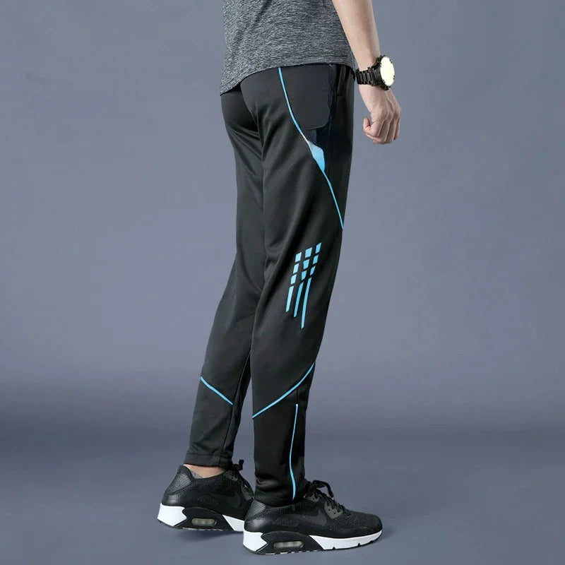 Running Pants for Men and Women Sports Football Training Jogging Gym Fitness with Zipper Pockets - Beige / 5XL