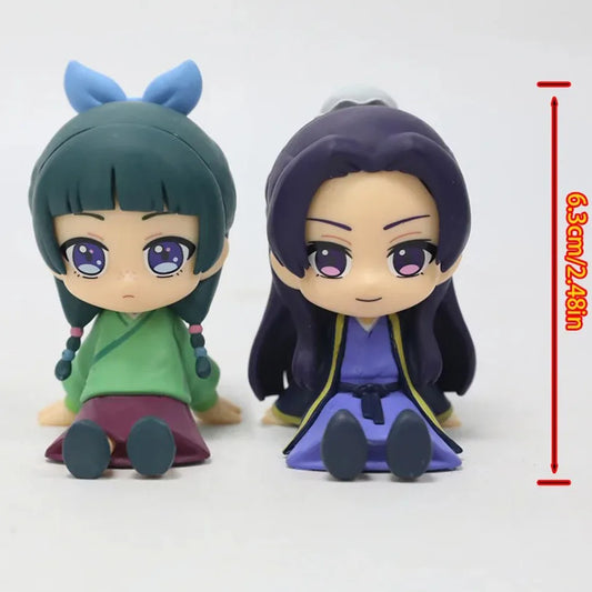 In Stock The Apothecary Diaries Maomao Jinshi Mini Figure Anime Periphery Kawaii Sitting Toys Desktop Car Ornaments Model Gifts