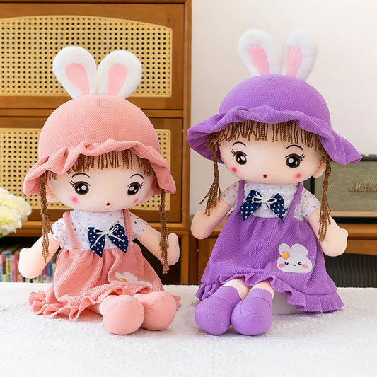 Plush Toy for Kids Birthday Xmas Gift Cute Couple Starry Sky Bunny Dolls Stuffed Animal Valentine Home Decor Bedroom Decoration