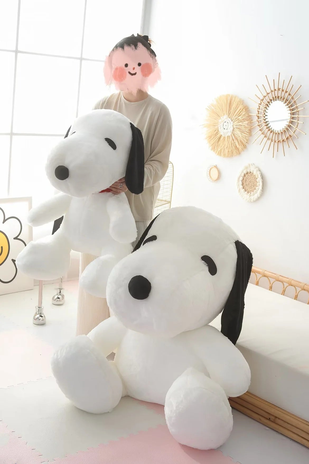 Big Size Snoopy Plush Toy Kawaii White Dog Toy Snoopy Pillow Lovely Snoopy Stuffed Doll Animal Xmas Girlfriends Gifts