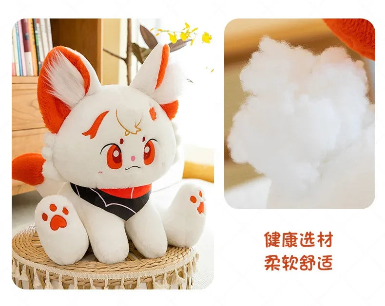 Kawaii Kazuha Cat Plush Toys Game Figure Dolls Game Peripheral Accompany Sleep Toy Creative Home Decoration Game Lover Kid Gifts