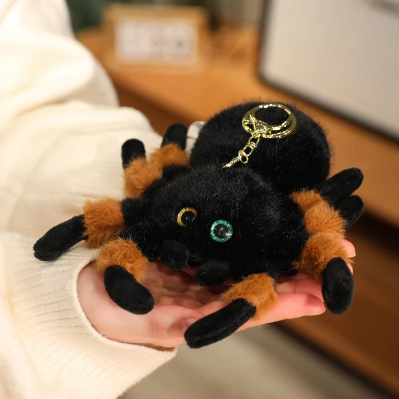 Cute Stuffed Animal Jumping Spider Plushies Colorful Four Eyed Spider Plush Keychain Bag Decor Pendant Spiders Soft Toys