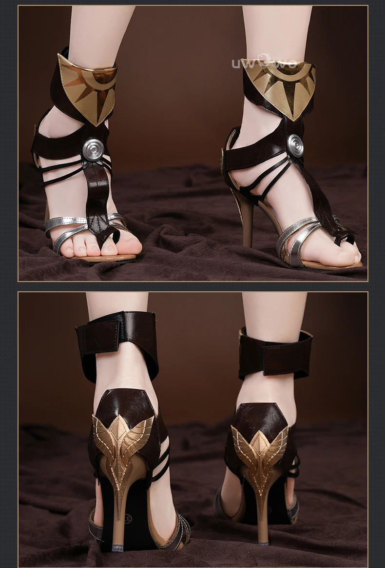 UWOWO Augusta Shoes Game Wuthering Waves WuWa Shoes Augusta Cosplay Shoes 35-42 Halloween Shoes