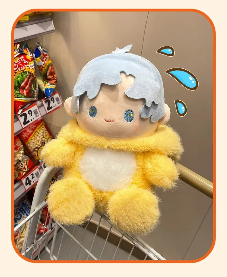 New 35/45/55CM Kawaii Movie Peripheral Yellow Little Bear Boy Stuffed Toy Soft Doll Pillow Decoration Children's Birthday Gif