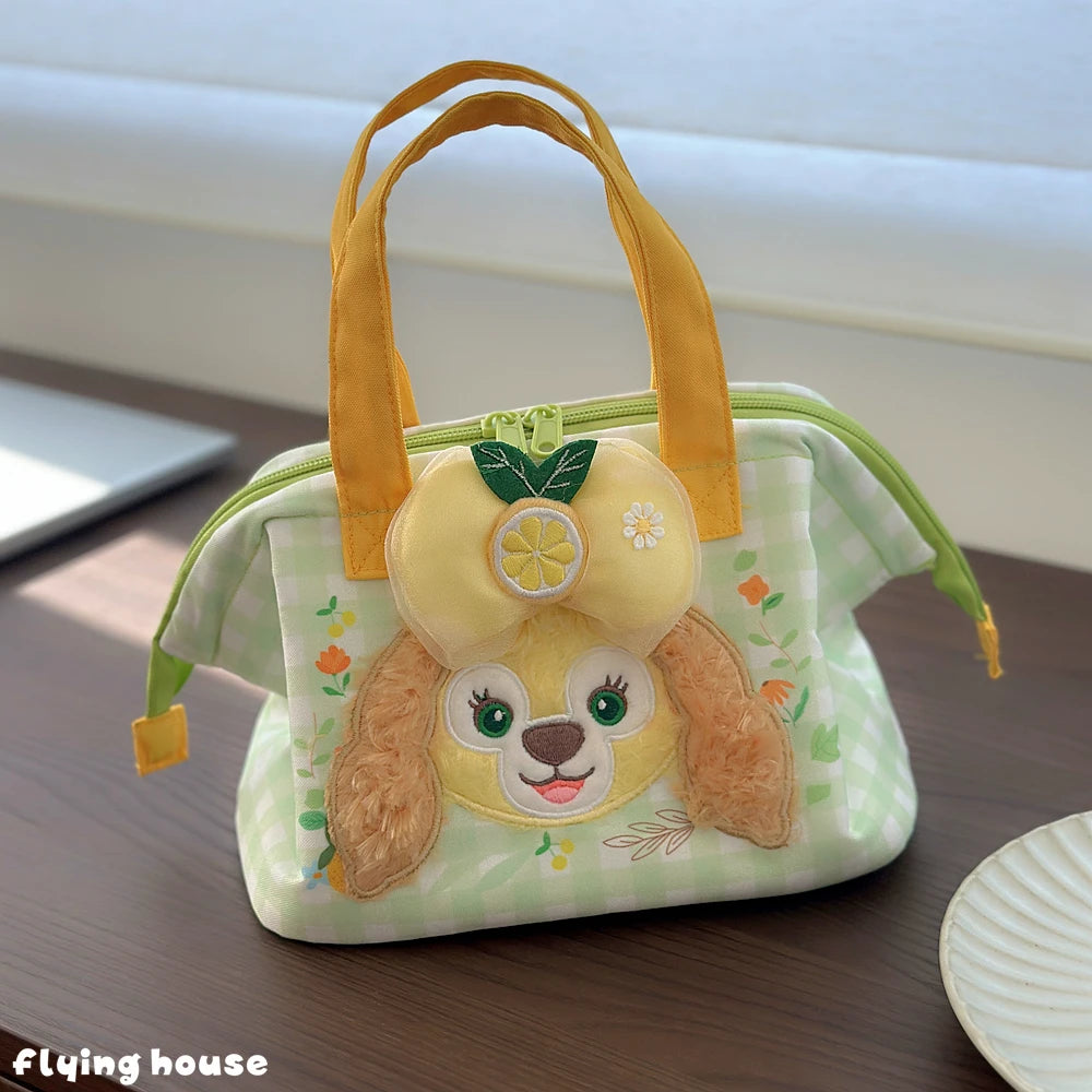 Adorable Linabell CookieAnn Thermal Lunch Bag Plush Insulated Tote Cute Handbag Bento Bag Kawaii Shopping Bag Gifts Girl