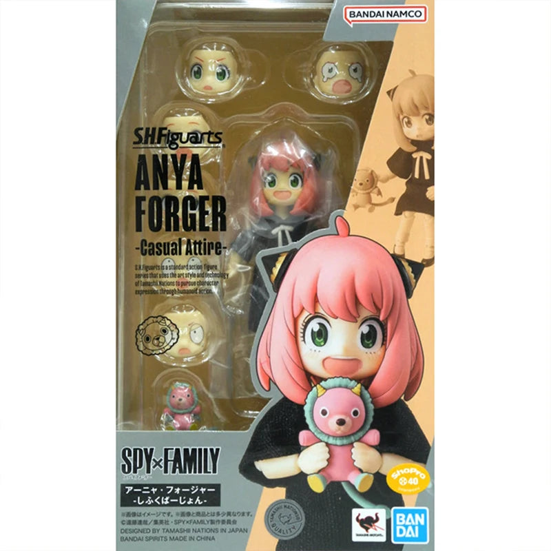 Spy Family Bandai Anime Figure Shf Anya Twilight Loid Yor Forger Thorn Princess Becky Damian High Poseability Boxed Toys Gifts
