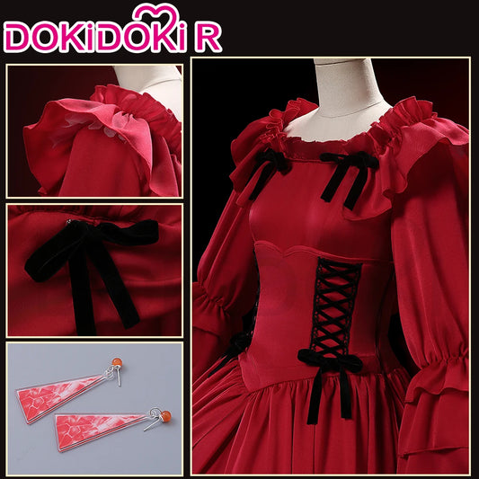 Scarlet El Vandimion Cosplay Costume Anime May I Ask for One Final Thing? Cosplay DokiDoki-R Women Red Lolita Dress Christmas