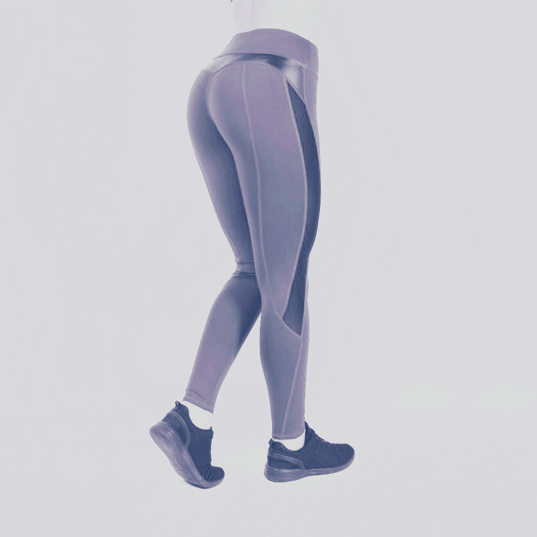 High Waist Hip Sports Leggings for Workout and Fitness - Grey / S