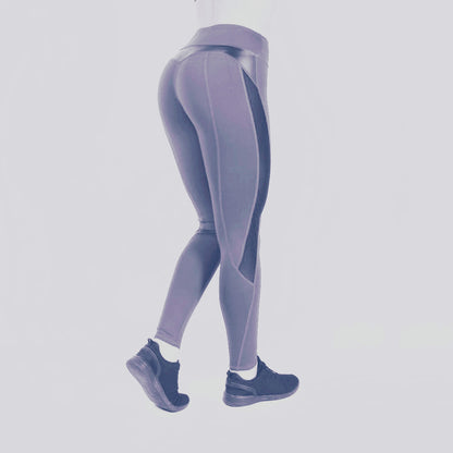 High Waist Hip Sports Leggings for Workout and Fitness - Grey / S