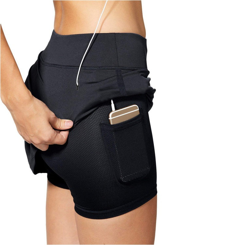 The Codex Fitness Quick-Drying Sports Short Skirt - Black / XXL