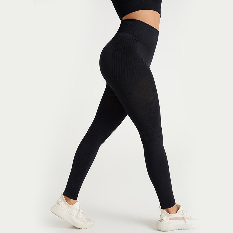 High Waist Hip Lift Workout Pants for Exercise and Fitness - Black / S