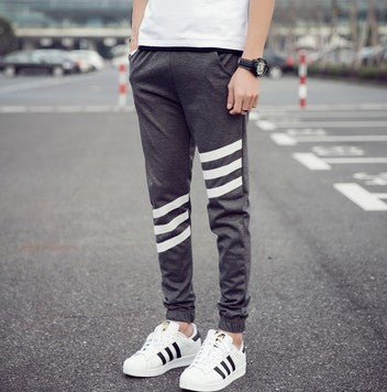 Men’s Breathable Sports Trousers Korean Style Casual Large Size - Dark grey / 3XL