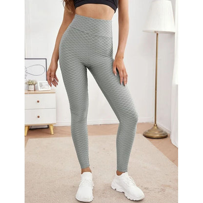 Jacquard Stretch High Waist Fitness and Yoga Pants Tight Exercise Leggings