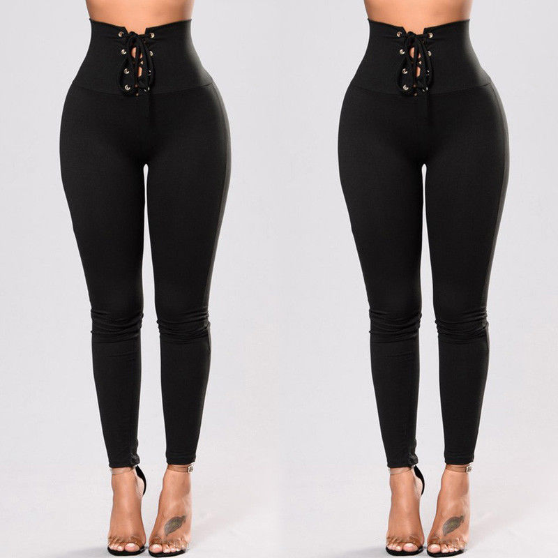 Womens Sexy Rivet Yoga Pants with Waist Tie for Movement and Comfort