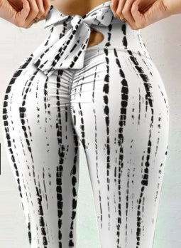 Hip-Lifting Women’s Yoga Sweatpants Leggings Stretch Fitness Pants - L / P1003