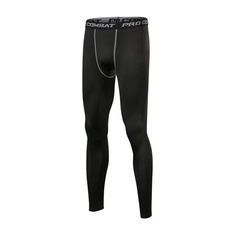The Codex Quick-Drying Training Base Compression Pants for Men - Black grey / S