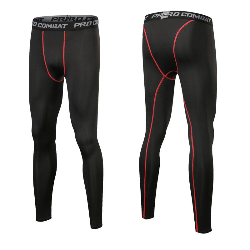 The Codex Quick-Drying Training Base Compression Pants for Men - Red / XL