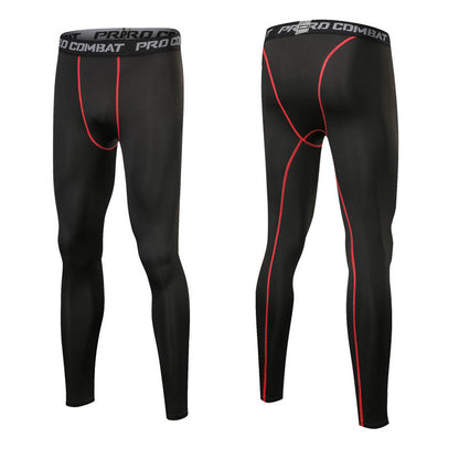 The Codex Quick-Drying Training Base Compression Pants for Men - Red / XL