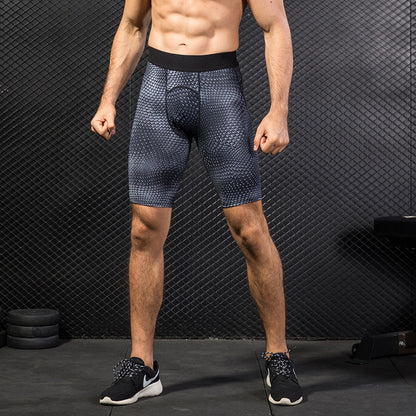 Men's 3D three-dimensional printing training fitness running pants