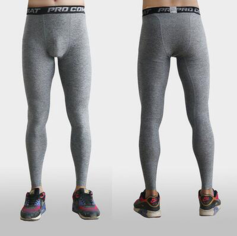 The Codex Quick-Drying Training Base Compression Pants for Men - Grey / M