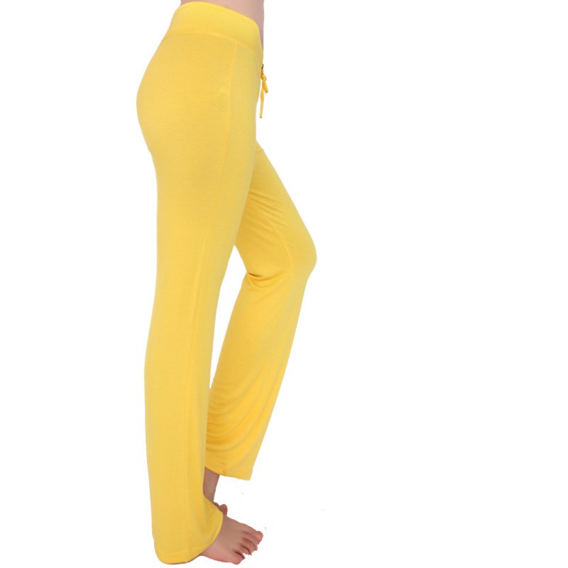 The Codex Modal Slim Fit Plus Size Trousers for Activewear - Yellow / M