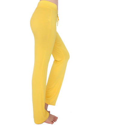 The Codex Modal Slim Fit Plus Size Trousers for Activewear - Yellow / M