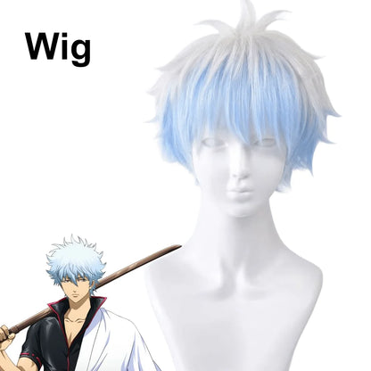 Gintama Sakata Gintoki Cosplay Costume Set Polyester Asian Size