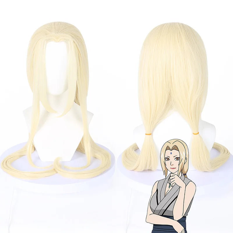 Naruto Tsunade Cosplay Costume Set Green Polyester Asian Size