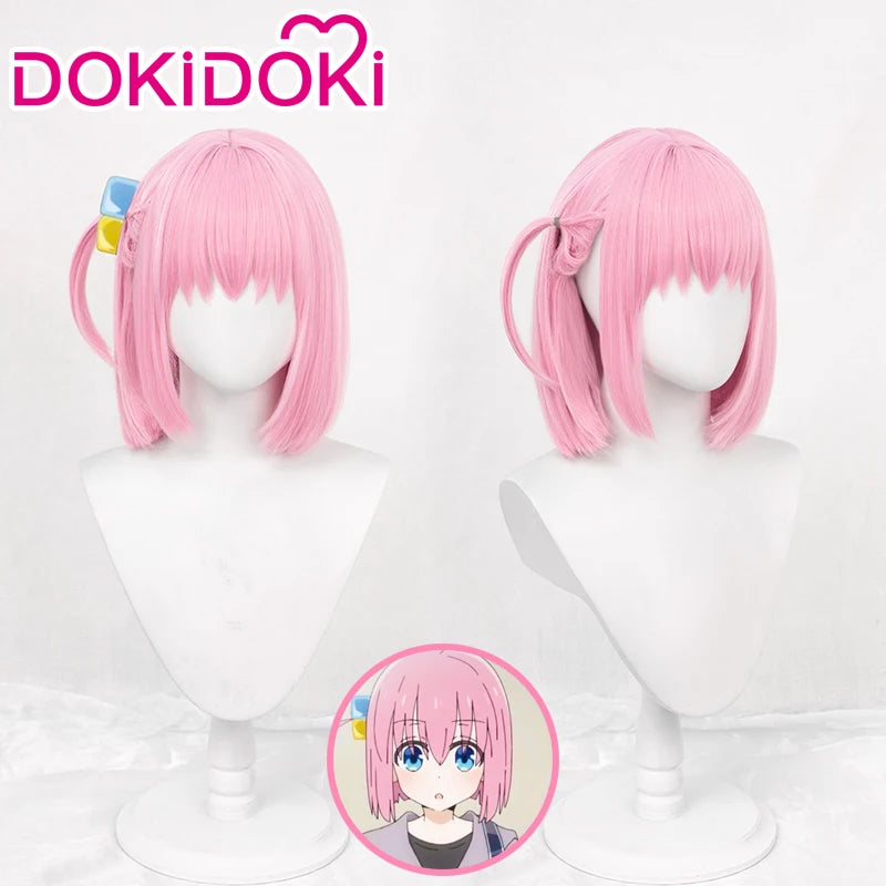 IN STOCK Gotou Hitori Wig Anime Bocchi the Rock! DokiDoki Cute Pink Short Hair Gotou Hitori Childhood Women Cosplay Wig
