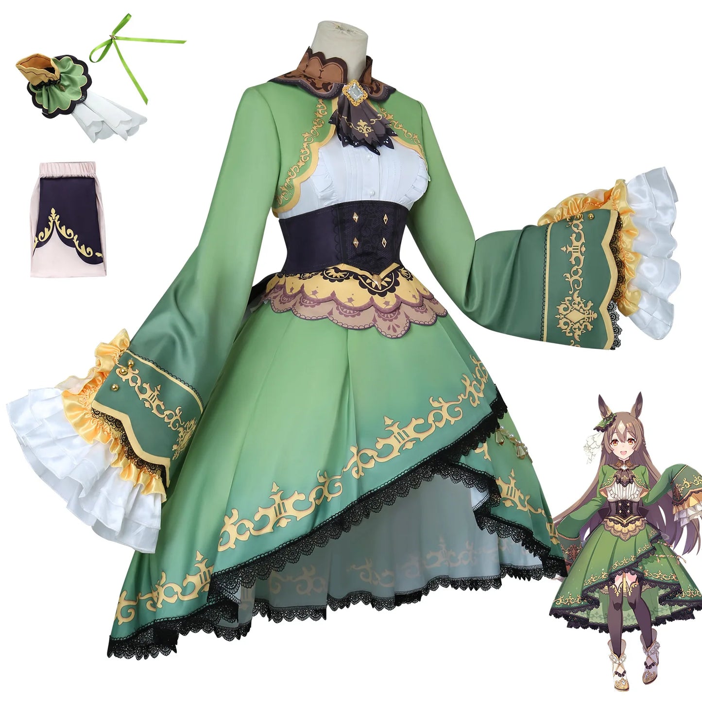 Satono Diamond Cosplay Umamusume Pretty Derby Dress Polyester