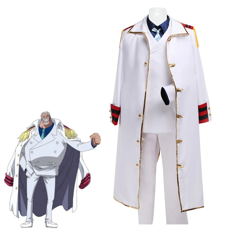 One Piece Monkey D Garp Cosplay Costume Polyester Asian Size
