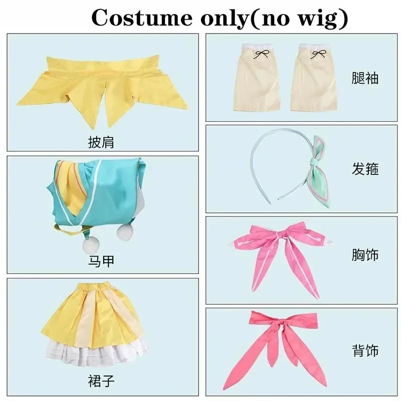 Project Sekai Kusanagi Nene Cosplay Costume Set Cotton Polyester - costume only(no wig / XXXL