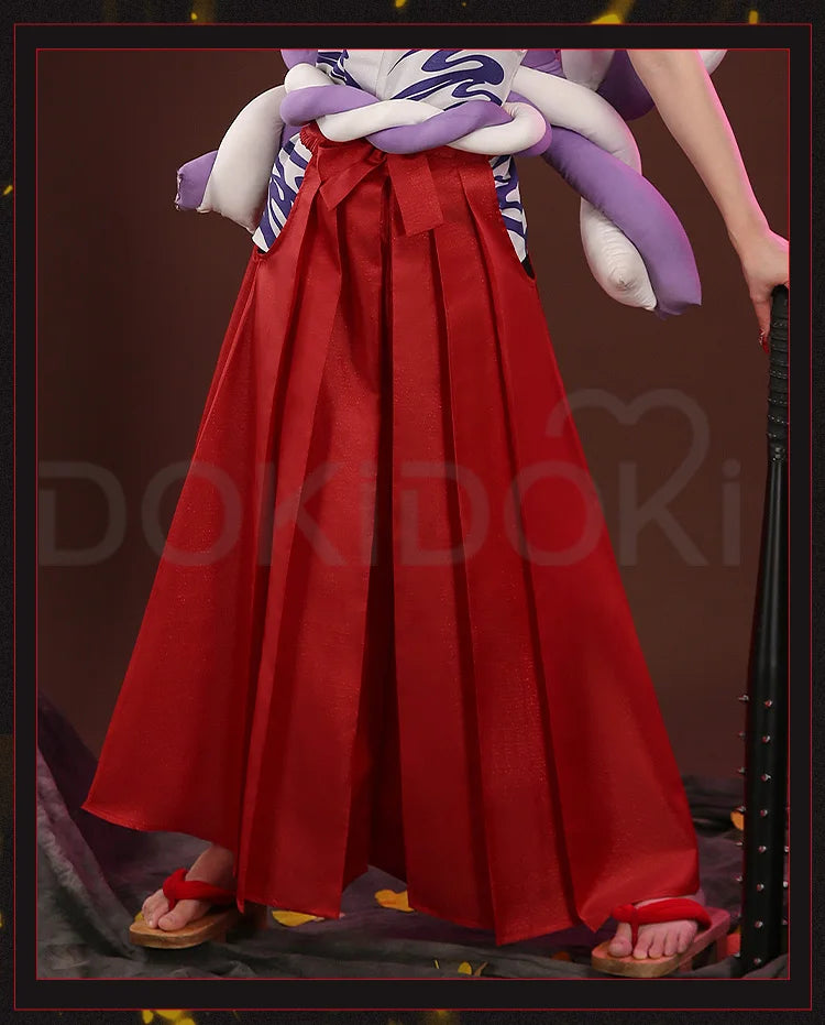 IN STOCK Yamatoo Cosplay Costume Anime DokiDoki-R Yamatoo Kimono Big Bow Halloween Yamatoo Kimono Wig Horns Shoes Cosplay Kimono