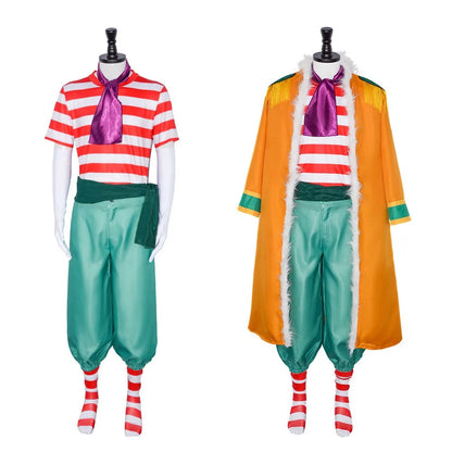 One Piece Buggy The Clown Cosplay Costume Polyester Men