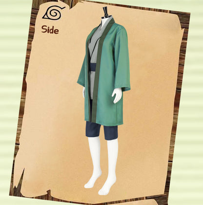 Naruto Tsunade Cosplay Costume Set Green Polyester Asian Size