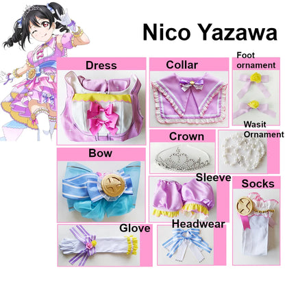 Love Live Countdown Cosplay Costume Women Polyester Set