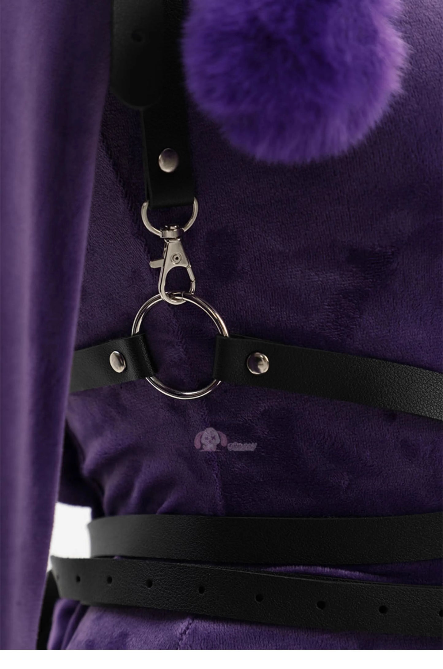 Pokemon Gengar Purple Plush Cosplay Costume Set Polyester