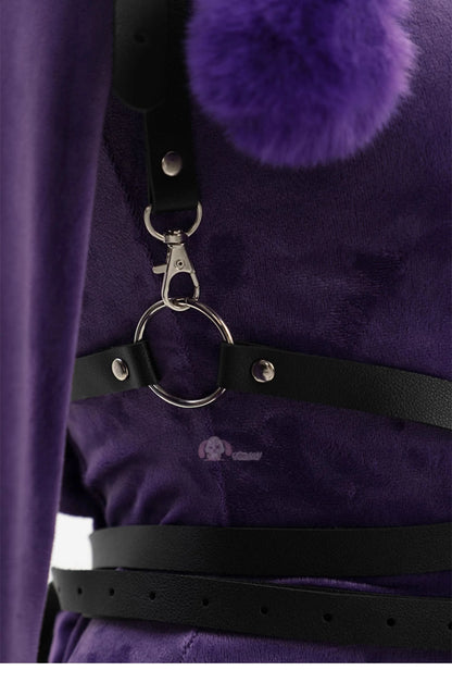 Pokemon Gengar Purple Plush Cosplay Costume Set Polyester