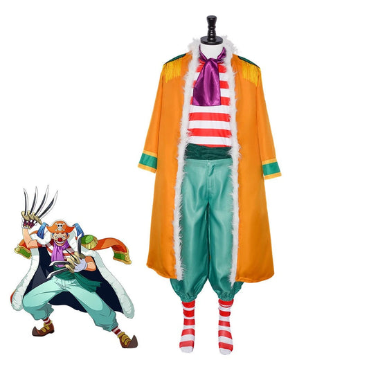One Piece Buggy The Clown Cosplay Costume Polyester Men