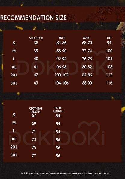 IN STOCK Yamatoo Cosplay Costume Anime DokiDoki-R Yamatoo Kimono Big Bow Halloween Yamatoo Kimono Wig Horns Shoes Cosplay Kimono