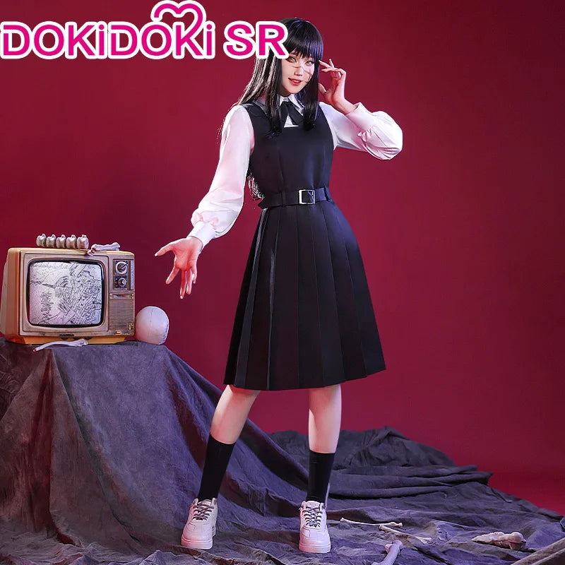 IN STOCK Mitakaa Asaa Cosplay Anime Cosplay Costume DokiDoki-SR Women Black Dress Mitakaa Asaa School Uniform Costume