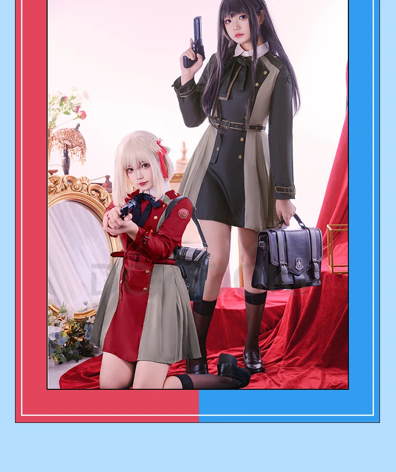 IN STOCK Inoue Takina/Nishikigi Chisato Cosplay Anime Lycoris Recoil Costume DokiDoki-R Lycoris Recoil Plus Size Christmas