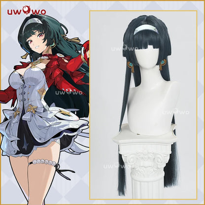 UWOWO Astra Yao Wig Game Zenless Zone Zero ZZZ Astra Yao Cosplay Wig Dark Green Hair Halloween Wig